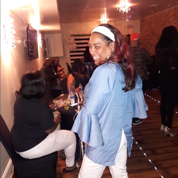 Lauren Conrad Denim Blouse - Picture 2 of 4